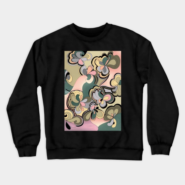 ART DECO PASTEL GEOMETRIC VELVET DESIGN Crewneck Sweatshirt by jacquline8689